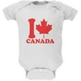 thumbnail image 1 of I Love Maple Leaf Heart Canada Soft Baby One Piece White 12-18 M, 1 of 1
