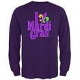 thumbnail image 1 of I Love Mardi Gras Fleur De Lis Mens Long Sleeve T Shirt Purple X-LG, 1 of 1