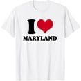 thumbnail image 1 of I Love Maryland MD American USA T-Shirt, 1 of 4