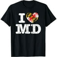thumbnail image 1 of I Love Maryland MD State Flag Heart Baltimore Hon Ocean City T-Shirt, 1 of 4