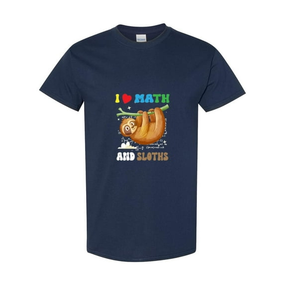 I Love Math And Sloths A Funny Pi Day Animal Lover Present Unisex T-Shirt