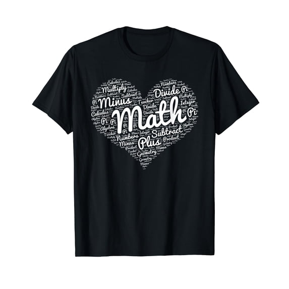 I Love Math Heart for Math Lovers & Teachers T-Shirt