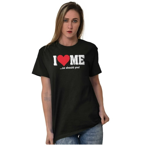 I Love Me Funny Flirty Valentines Day Women's Plus Size Graphic Tee Brisco Brands 2X