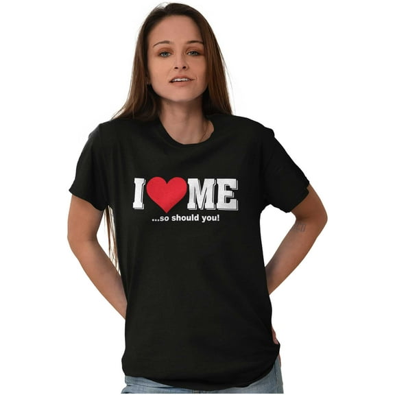 I Love Me Funny Flirty Valentines Day Women's Plus Size Graphic Tee Brisco Brands 3X