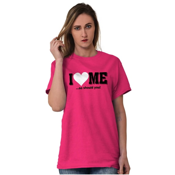 I Love Me Funny Flirty Valentines Day Women's Plus Size Graphic Tee Brisco Brands 5X