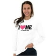 thumbnail image 1 of I Love Me Funny Flirty Valentines Day Women Plus Size Long Sleeve Graphic Tee Brisco Brands 3X, 1 of 2