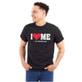 thumbnail image 1 of I Love Me Funny Flirty Valentines Day Women's Graphic T Shirt Tees Brisco Brands S, 1 of 4