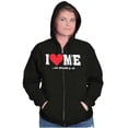 thumbnail image 1 of I Love Me Funny Flirty Valentines Day Zip Hoodie Sweatshirt Women Brisco Brands S, 1 of 1