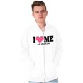 thumbnail image 1 of I Love Me Funny Flirty Valentines Day Zip Hoodie Sweatshirt Women Brisco Brands S, 1 of 6