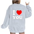 thumbnail image 1 of I Love Me Oversized Sweatshirts for Womens Valentine's Day Pullover Tops Long Sleeve Casual Shirts, 1 of 4