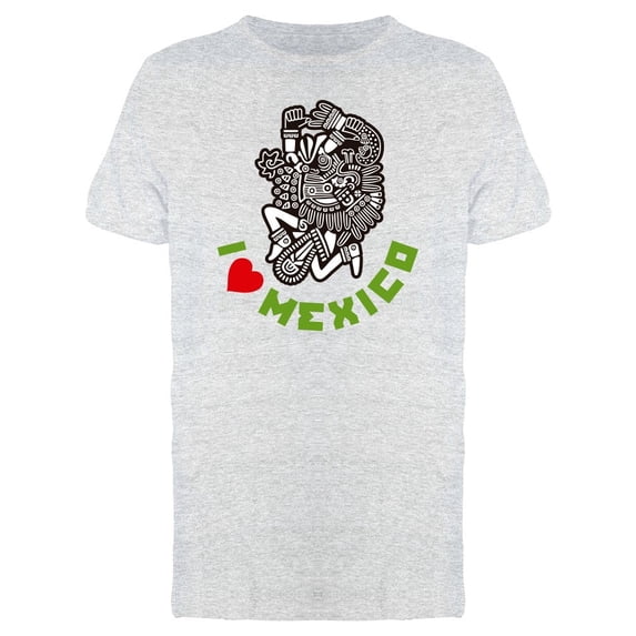 I Love Mexico Maya Statue Tee Men's -Image by Shutterstock