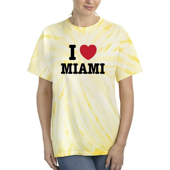 I Love Miami Tie-Dye Cyclone Women -Smartprints Designs, Female Medium