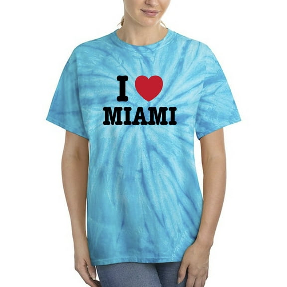 I Love Miami Tie-Dye Cyclone Women -Smartprints Designs, Female Small