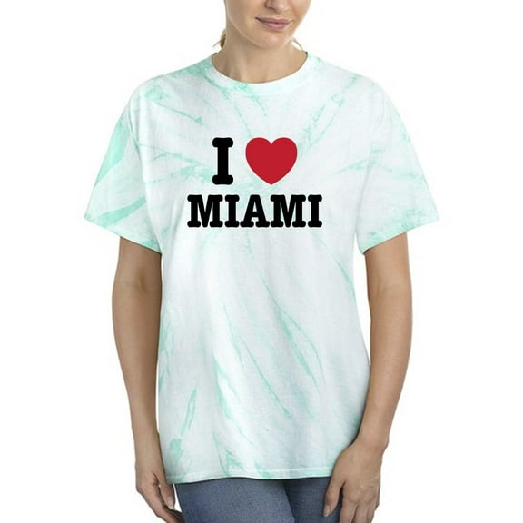 I Love Miami. Tie-Dye Cyclone Women -Smartprints Designs, Female XX-Large