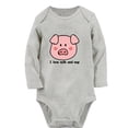 thumbnail image 1 of I Love Milk And Nap Funny Rompers, Newborn Baby Unisex Bodysuits, Infant Animal Giraffe Pattern Jumpsuits, Toddler 0-12 Months Kids Long Sleeves Oufits (Gray, 0-6 Months), 1 of 4