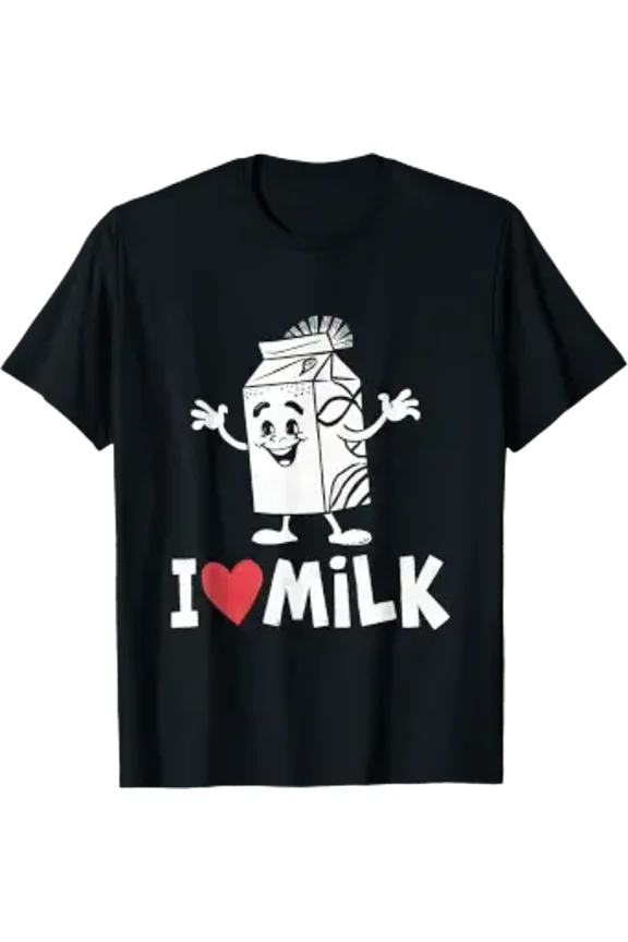 I Love Milk Milkman Farmer Farming Farm Lactose Consumer T-Shirt