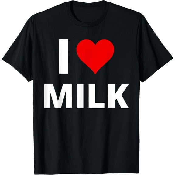 I Love Milk, With A Red Heart T-Shirt100% cotton