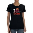 thumbnail image 1 of I Love Mom Hearts Shaped T-Shirt Women -Image by Shutterstock, Female Large, 1 of 4