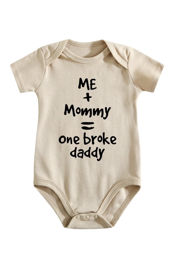 I Love Mommy Bodysuit Mom Newborn Unisex Mommas Boy Girl Baby Clothes Babies Light Apricot-style-1 9-12M