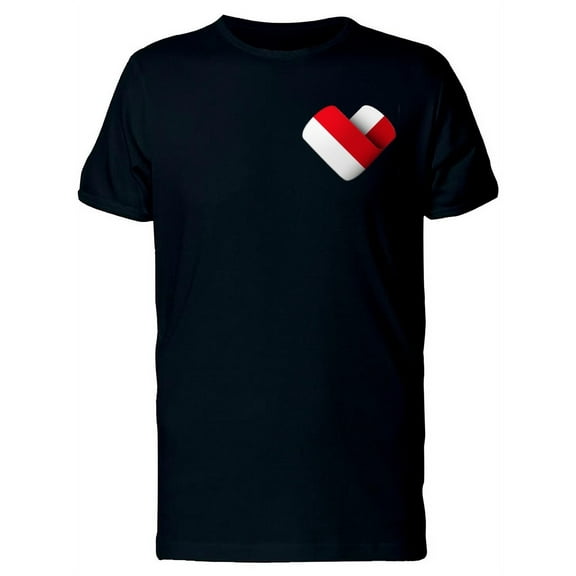 I Love Monaco Heart Flag T-Shirt Men -Image by Shutterstock, Male Medium
