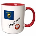 thumbnail image 1 of 3drose, I Love Montana, 11oz Two-tone Red Mug, 1 of 6
