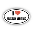 thumbnail image 1 of I Love Museum Visiting I Heart Euro Oval Sticker Vinyl 3M Decal 3 In x 5 In, 1 of 3