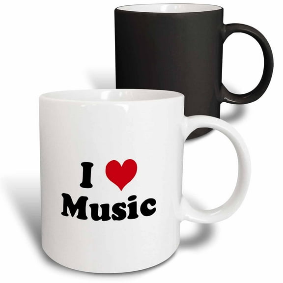 3drose, I Love Music, 11oz Magic Transforming Mug