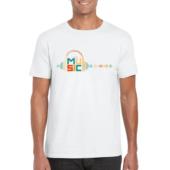 I Love Music Musician Graphic Gift For Band Sound Lover Unisex T-Shirt