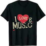 I Love Music Shirt Music Lover Shirt I Heart Music T-Shirt