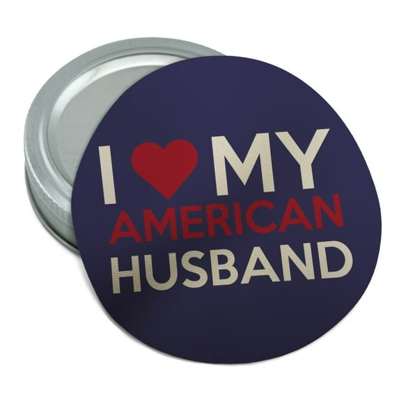 I Love My American Husband Round Rubber Non-Slip Jar Gripper Lid Opener