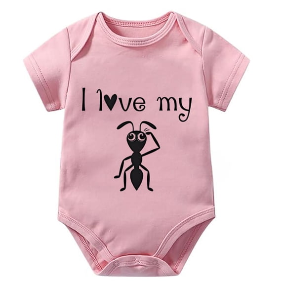 I Love My Aunt Newborn Boys Outfits Short Sleeve Baby Bodysuit Unisex White Baby Onsies 0-3 Months