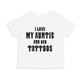 thumbnail image 1 of I Love My Auntie And Her Tattoos Toddler T-Shirt 4T White, 1 of 3