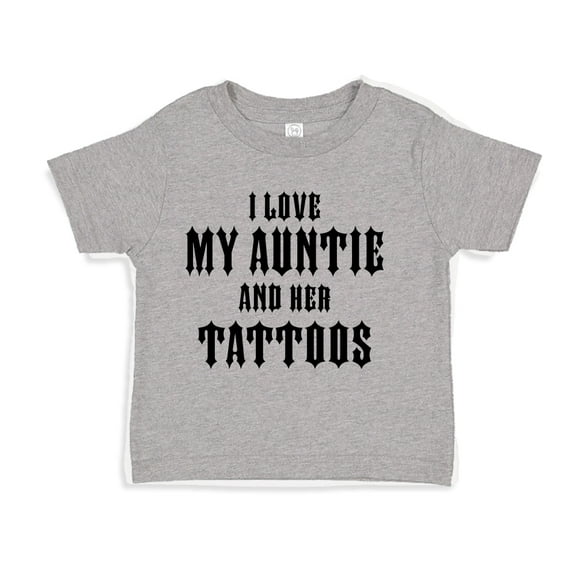 I Love My Auntie And Her Tattoos Toddler T-Shirt 5/6T Athletic Heather