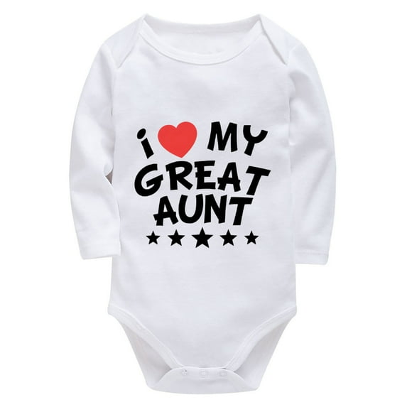 I Love My Auntie Rompers for Baby Boys Long Sleeve Baby Body Suits White 6 Month Baby Suit