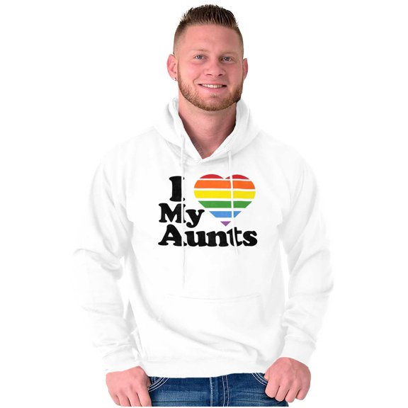 I Love My Aunts LGBTQ Gay Pride Hoodie Sweatshirt Women Men Brisco Brands L