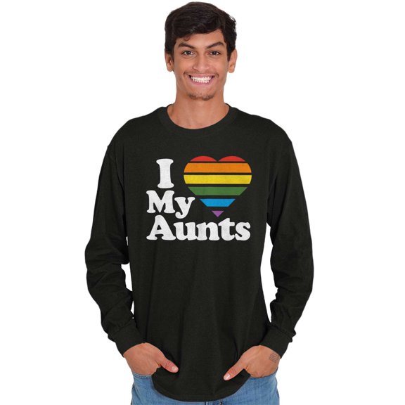 I Love My Aunts LGBTQ Gay Pride Long Sleeve TShirt Men Women Brisco Brands M
