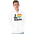 thumbnail image 1 of I Love My Aunts LGBTQ Gay Pride Unisex Fleece Graphic Zip Up Hoodie Brisco Brands 3X, 1 of 5
