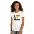 thumbnail image 1 of I Love My Aunts LGBTQ Gay Pride Womens Slim Fit Graphic Tee Brisco Brands M, 1 of 5