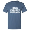 thumbnail image 1 of I Love My Awesome Husband Best Relationship Tshirt Humor Novelty Graphic Tees Sarcastic Husband's Gift For Anniversary Birthday Valentines Day Funny T Shirt, 1 of 5