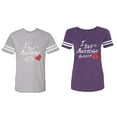 thumbnail image 1 of I Love My Awesome Husband Wife Matching Couple Cotton Jerseys (Men Heather / Women Purple) (Men XXL / Women M), 1 of 3