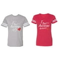 thumbnail image 1 of I Love My Awesome Husband Wife Matching Couple Cotton Jerseys (Men Heather / Women Red) (Men XXL / Women XL), 1 of 3