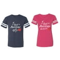 thumbnail image 1 of I Love My Awesome Husband Wife Matching Couple Cotton Jerseys (Men Navy / Women Pink) (Men XXL / Women L), 1 of 3