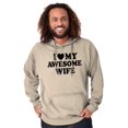thumbnail image 1 of I Love My Awesome Wife Cute Husband Hoodie Hooded Sweatshirt Men Brisco Brands 3X, 1 of 6