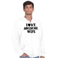 thumbnail image 1 of I Love My Awesome Wife Cute Husband Men's Big & Tall Graphic Zip Up Hoodie Brisco Brands 2X, 1 of 5