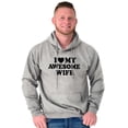 thumbnail image 1 of I Love My Awesome Wife Cute Husband Men's Big & Tall Graphic Hoodie Brisco Brands 5X, 1 of 5