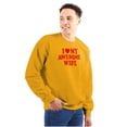 thumbnail image 1 of I Love My Awesome Wife Cute Husband Men's Crewneck Sweatshirt Brisco Brands S, 1 of 6