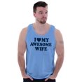 thumbnail image 1 of I Love My Awesome Wife Cute Husband Tank Top Sleeveless Tee Men Brisco Brands 2X, 1 of 6