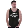 thumbnail image 1 of I Love My Awesome Wife Cute Husband Tank Top Sleeveless Tee Men Brisco Brands M, 1 of 6