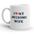 thumbnail image 1 of I Love My Awesome Wife Mug Cute Valentines Day Coffee Cup - 11oz, 1 of 5