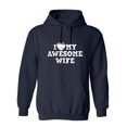 thumbnail image 1 of I Love My Awesome Wife Sarcastic Novelty Gift Idea Adult Humor Funny Men's Hoodies, 1 of 3